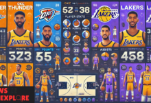 okc thunder vs lakers match player stats