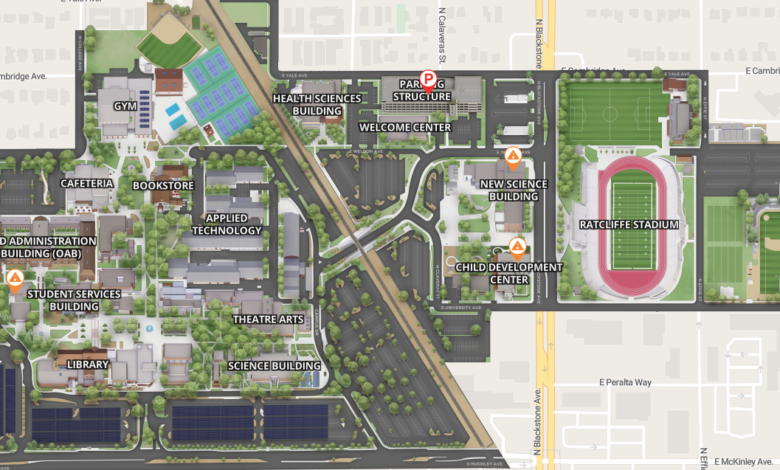 California State University Fresno Campus Map